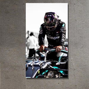 Lewis Hamilton Car Canvas Print, Hamilton Wall Art, F1 Room Decor, F1 Fan Gift, Sports Wall Art, Hamilton Fan Gift, Sports Canvas Art