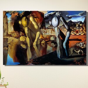 Salvador Dali En Metamorfoz of Narciso Modern Canvas Wall Art, Salvador Dali Painting,Surreal Print Home and Office Wall Decor Arts, Canvas