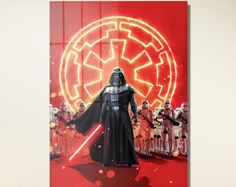 Starwars Darth Vader Canvas Wall Art, Midnight Starwars Canvas Poster, Darth Vader Canvas poster,  Clone Wars, Gift, CANVAS