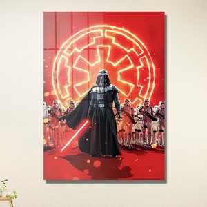 Starwars Darth Vader Canvas Wall Art, Midnight Starwars Canvas Poster, Darth Vader Canvas poster, Clone Wars, regalo, TELA