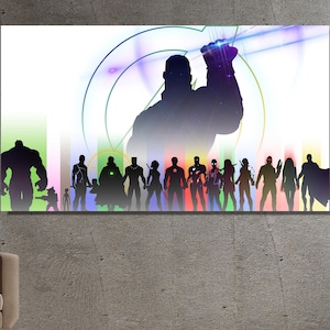 Avengers Superheroes Canvas Wall Art,Avengers Poster,Marvel Poster,Spiderman Poster,Vintage Poster,Comic Book Poster,Avengers Vintage Poster