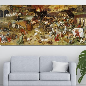 Pieter Bruegel Il trionfo della morte 1562 Tela Arte murale Riproduzione di Pieter Bruegel Decorazione Manifesto della mostra di Bruegel Opera d'arte della mostra Arte