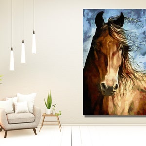 Running Horse Canvas Wall Art, Beautiful Horses Canvas Poster - Strong Horses Home Decor Art- Noble Horses CANVAS