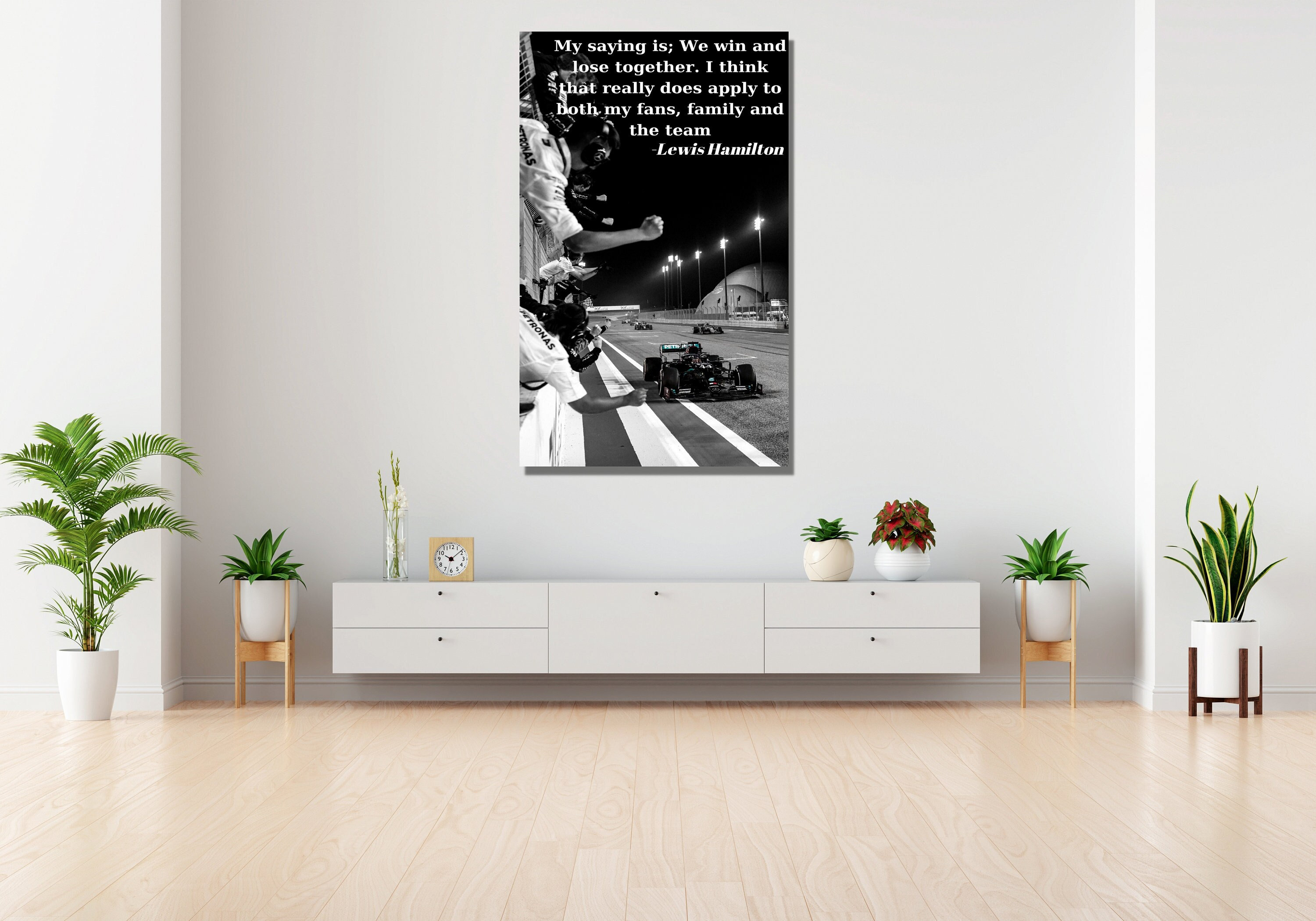 Lewis Hamilton Poster Canvas, Lewis Hamilton Wall Art Desing