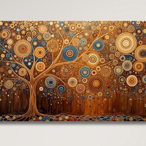 Gustav Klimt Style The Tree of Life Canvas Wall Art,Gustav Klimt Canvas Wall Art,Gustav Klimt The Tree of Life,Gustav Klimt Artwork Canvas