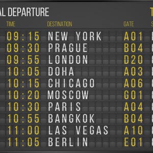 Airport Departure Wall Decor Print, Departures Canvas Wall Art, Trendy Canvas Wall Art, Bedroom Poster, Departures Poster, Travel Print