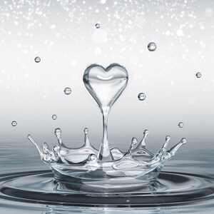 Heart Drop Splash Landscape Bathroom modern Wall Art Desing, Bathroom Canvas Art Print Poster Painting Arts, Heart Drop Poster&CANVAS