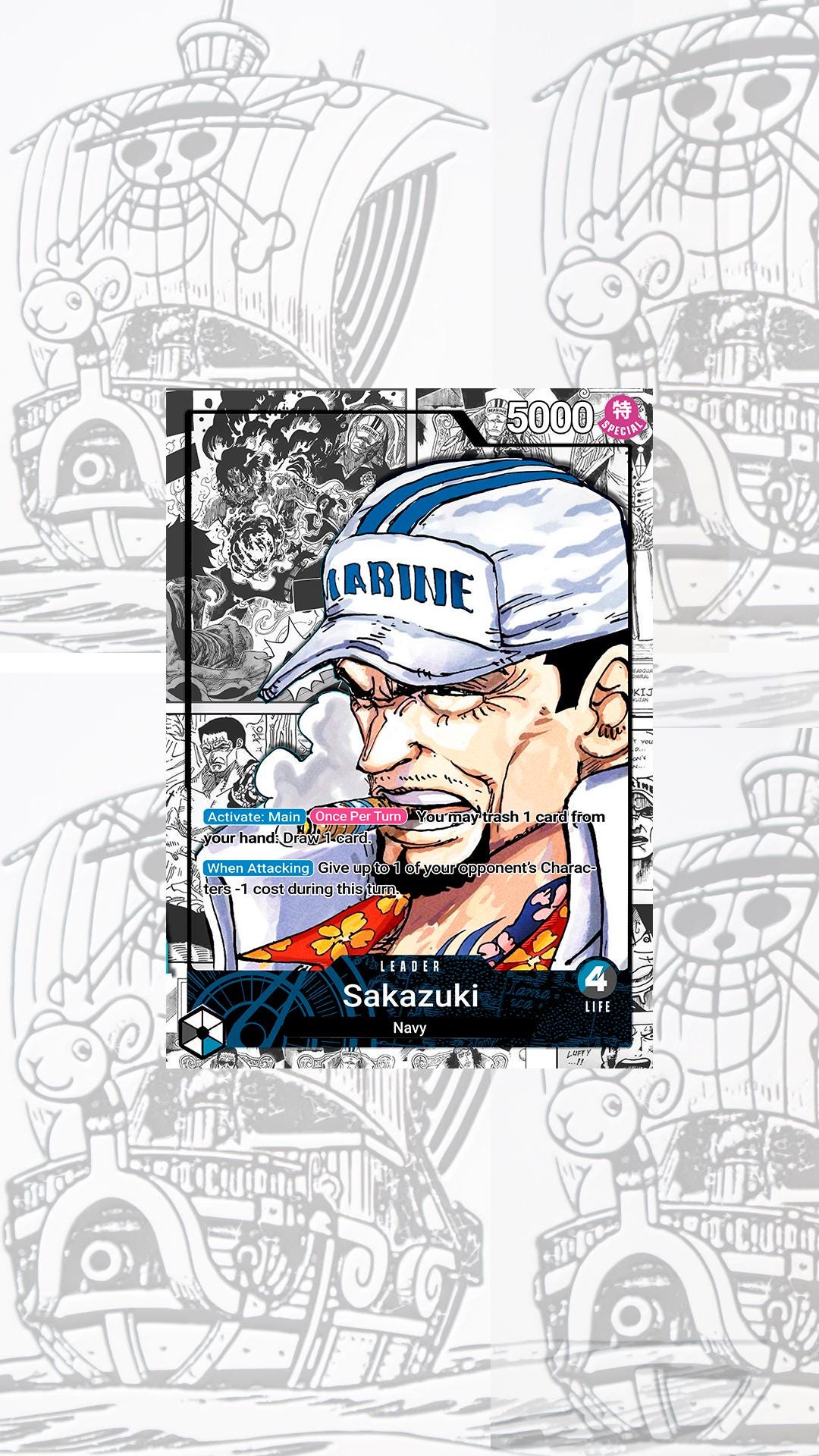 OP05 Sakazuki Leader One Piece TCG - Etsy
