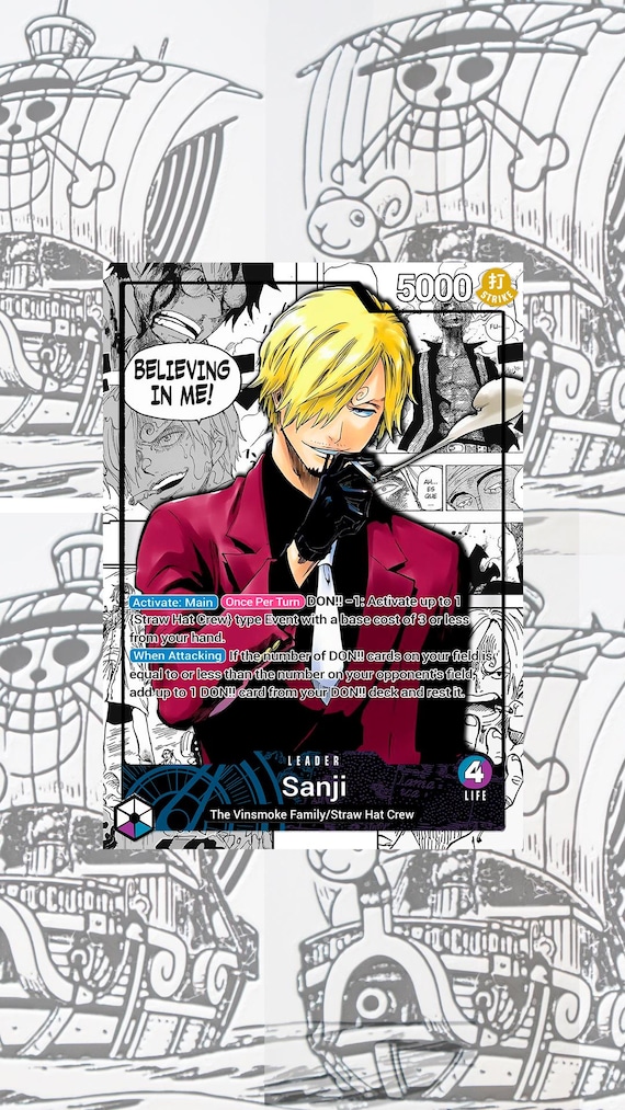 OP12 Sanji V.2 Custom Leader One Piece TCG - Etsy