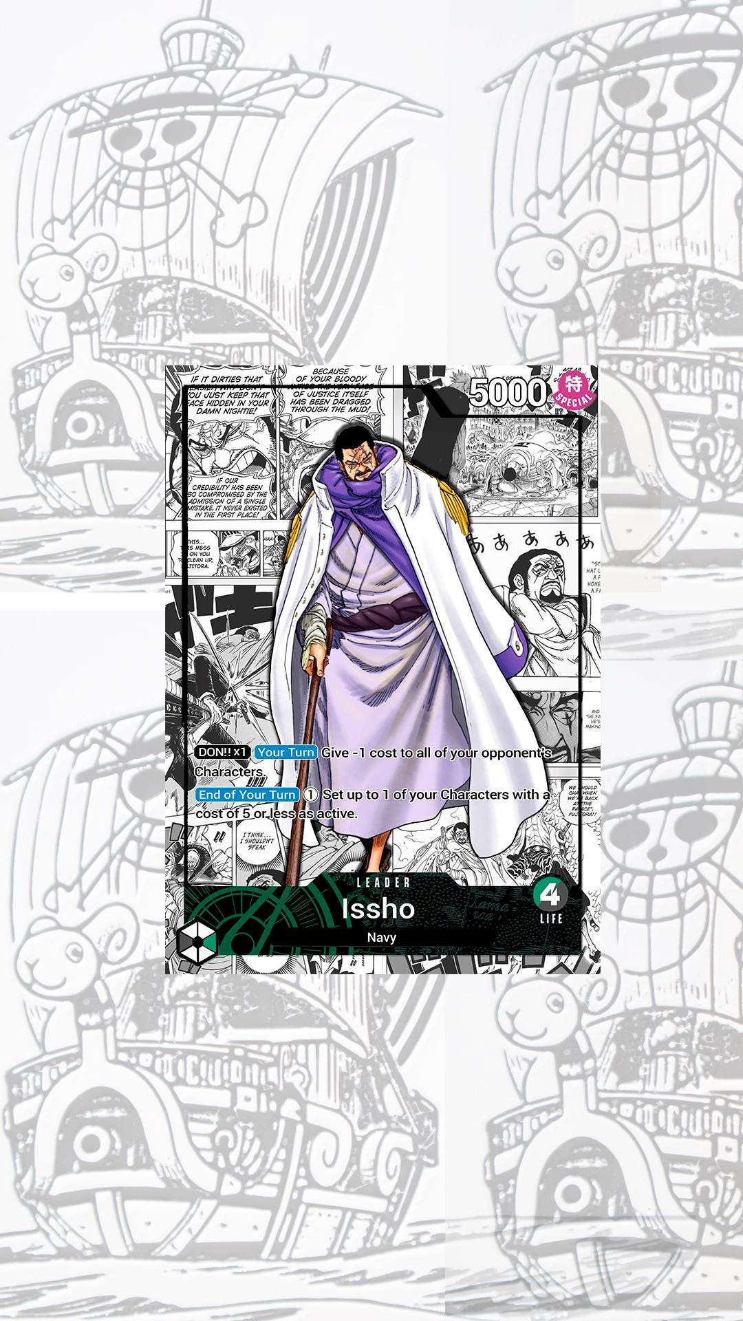OP04 Issho Custom Leader One Piece TCG - Etsy