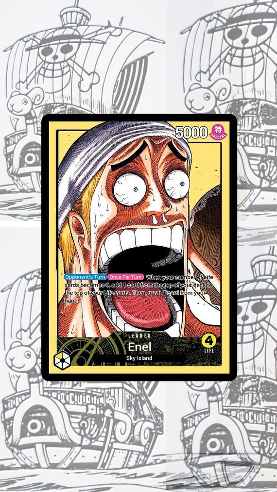 OP05 Enel Scared Face Custom Leader One Piece TCG - Etsy