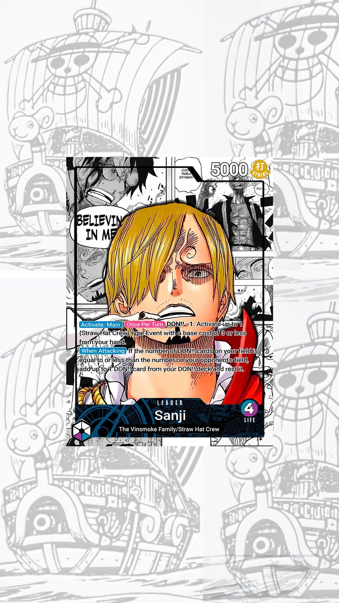 OP12 Sanji V.1 Custom Leader One Piece TCG - Etsy
