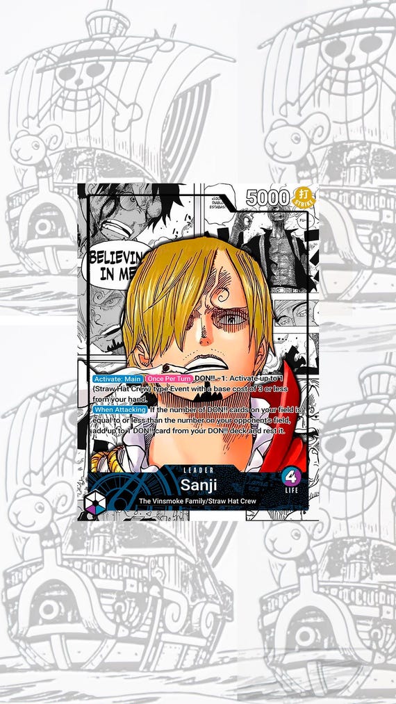 one piece tcg sanji deck Sanji (Alt Art) ST21-003 C Stard Deck EX (Gear 5)