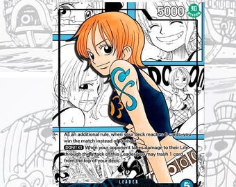 OP03 Blue Nami Custom Leader One Piece TCG