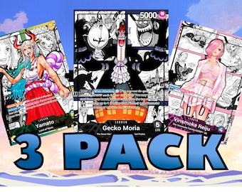 3 CONFEZIONI! di Manga Leader personalizzato One Piece TCG