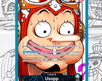 Random Funny Custom Leader One Piece TCG Usopp, Sugar, Doflamingo, Shanks