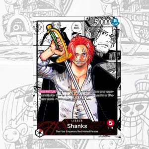 OP09 Shanks Red Custom Leader One Piece TCG