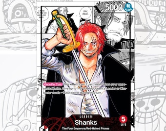 OP09 Shanks Red Custom Leader One Piece TCG