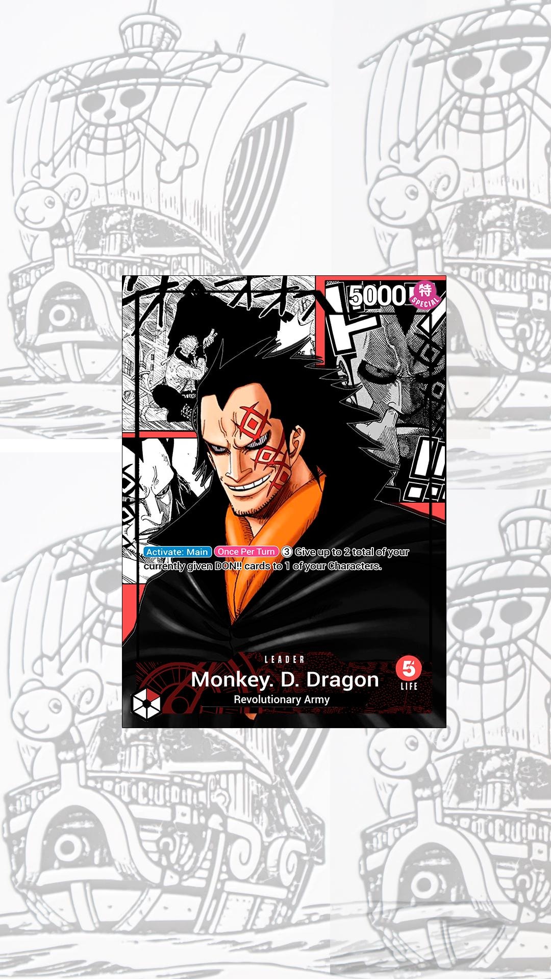 OP07 Monkey D. Dragon Custom Leader One Piece TCG - Etsy