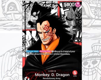 One Piece Proxy Card Holo - Monkey D. Dragon OP07-015 Character - Etsy