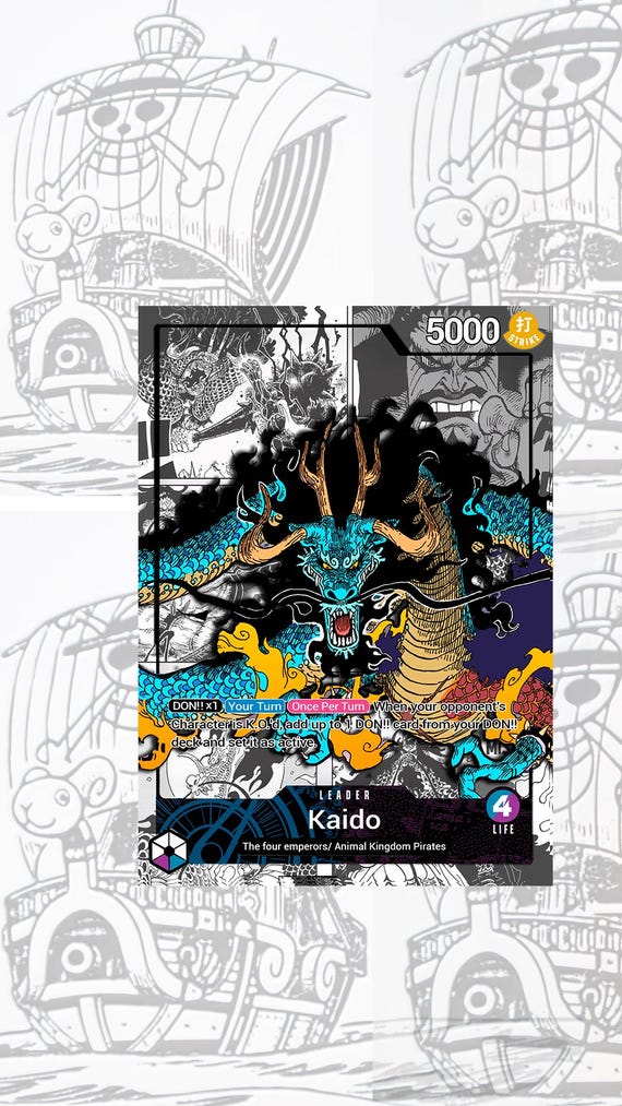 OP01 BP Kaido Custom Leader One Piece TCG - Etsy OP01 BP Kaido Custom Leader One Piece TCG - Etsy
