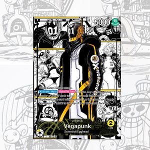 one piece tcg vegapunk deck One Piece TCG Vegapunk (OP07-097) Metal Card – Spade Pirates Designs