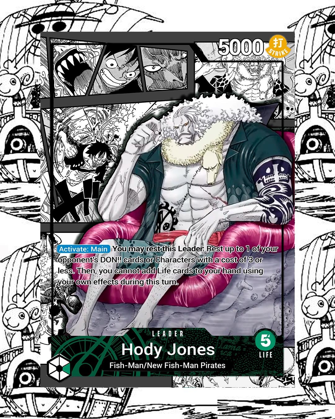 GAHGA GAHTOPIA ガートピア ハイバック 張替シート&肘掛　黒刺繍 OP06 Hody Jones Custom Leader One Piece TCG - Etsy