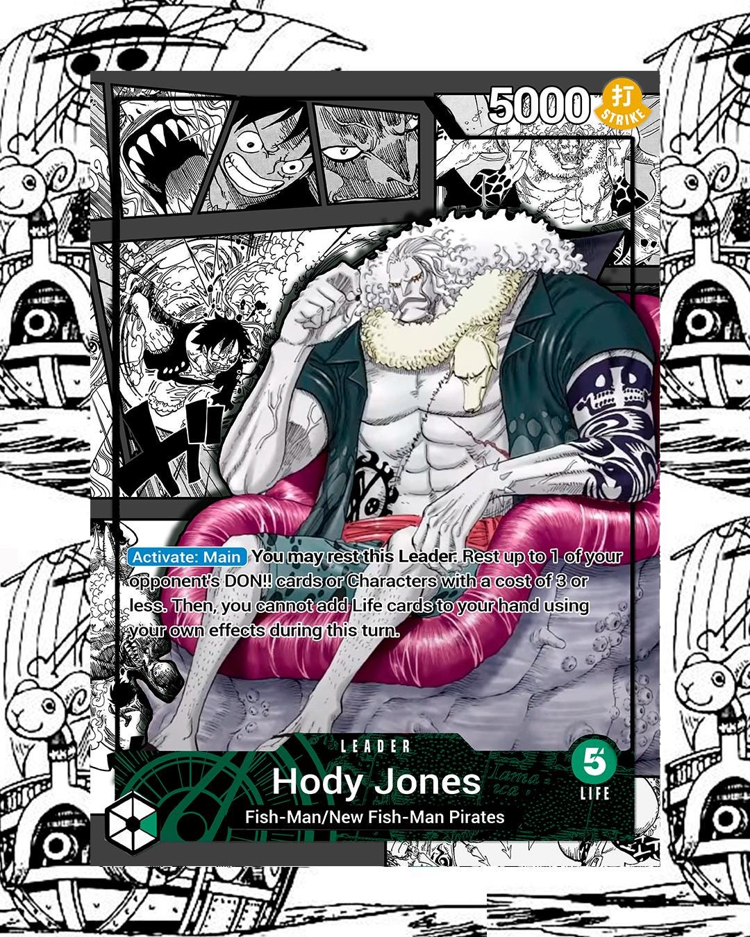 OP06 Hody Jones Custom Leader One Piece TCG - Etsy