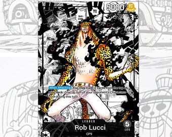 One Piece Proxy Card Holo - Rob Lucci Leader OP07-079 Alt Art