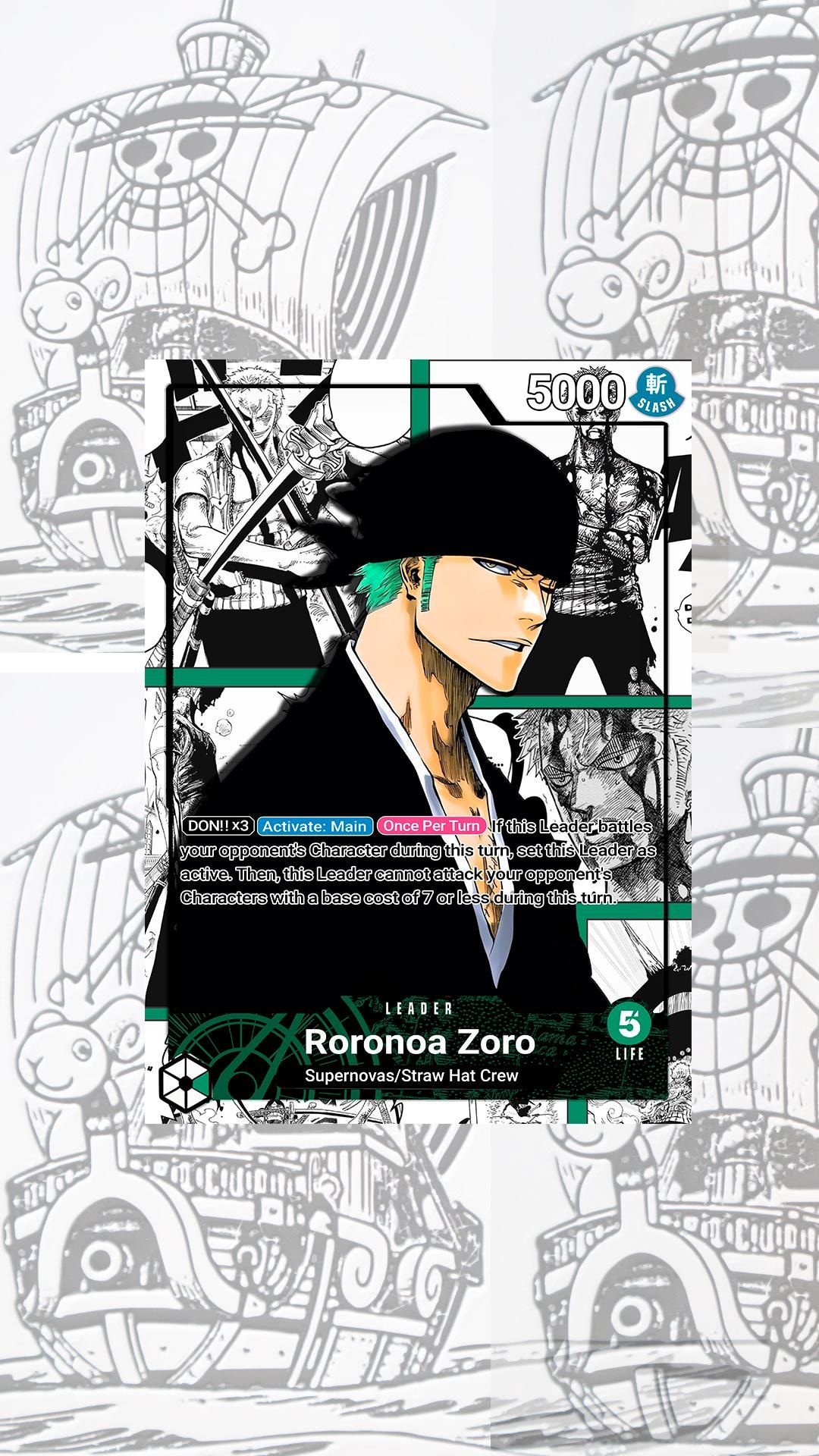 OP12 Zoro V2 Custom Leader One Piece TCG - Etsy