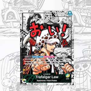OP10 GY Trafalgar Law Custom Leader One Piece TCG