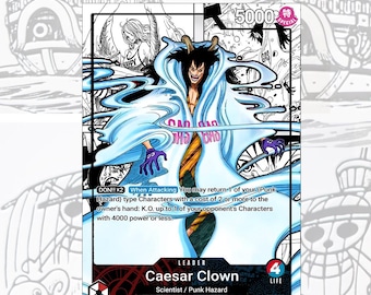 One Piece Proxy Card Holo - Caesar Clown Leader OP10-002 Alt Art