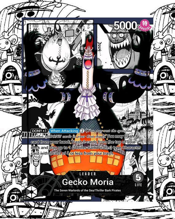OP06 Gecko Moria Custom Leader One Piece TCG - Etsy Canada