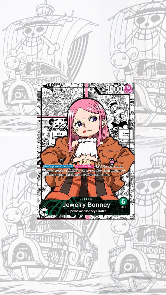 OP07 Jewelry Bonney (kid) Custom Leader One Piece TCG - Etsy