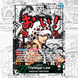 OP01 RG Trafalgar Law Custom Leader One Piece TCG