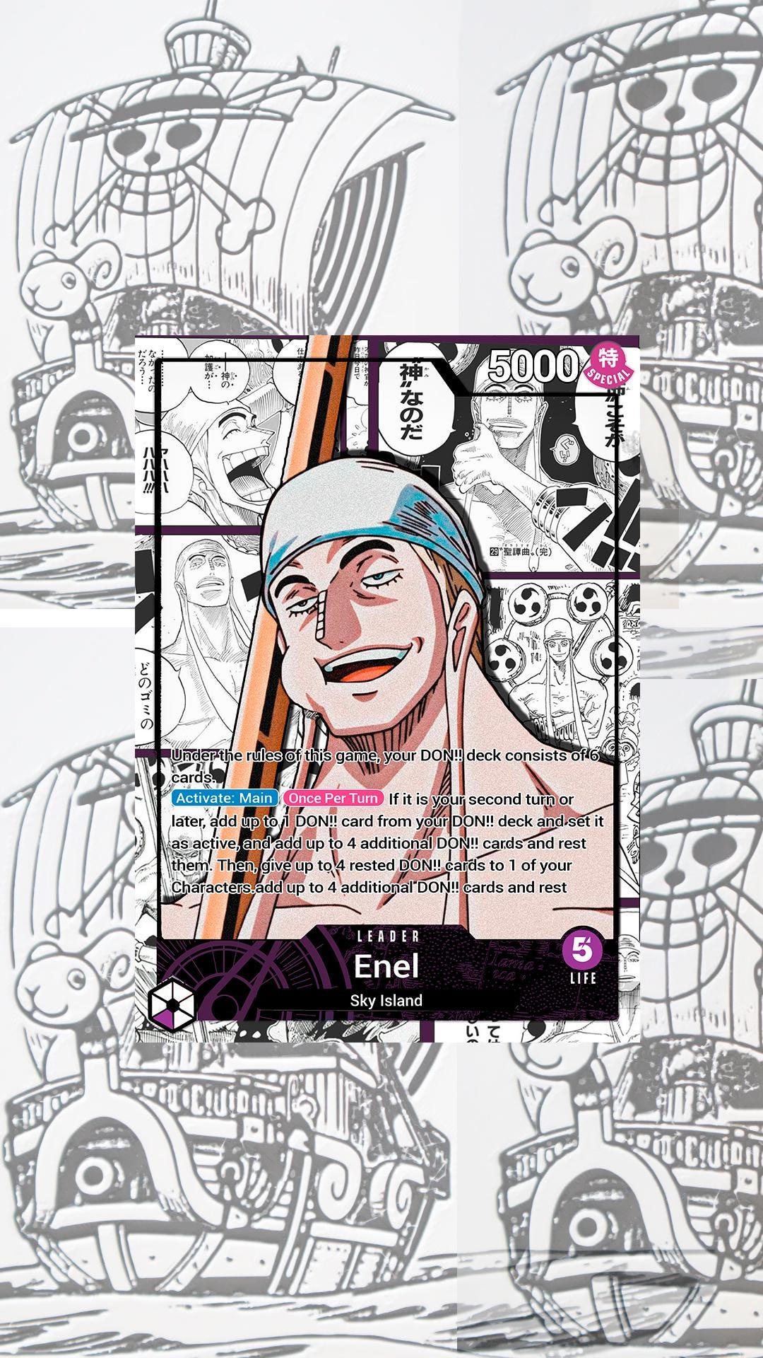 OP15 P Enel V.1 Custom Leader One Piece TCG - Etsy