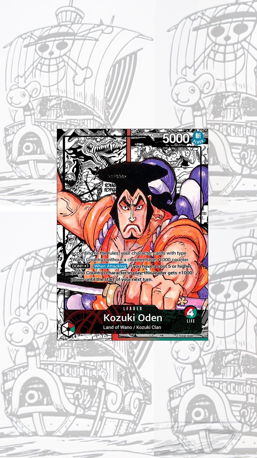 OP07 Kozuki Oden Custom Leader One Piece TCG - Etsy