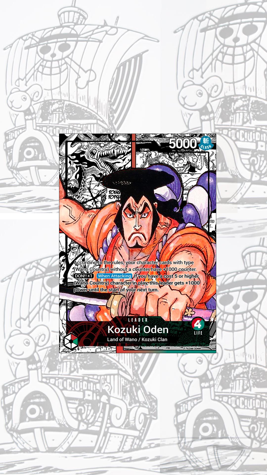 OP07 Kozuki Oden Custom Leader One Piece TCG - Etsy