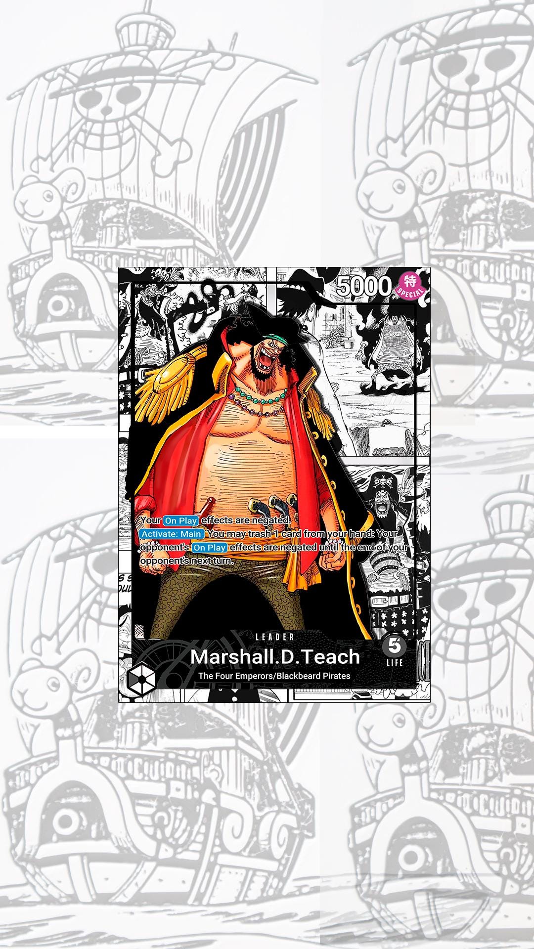 OP09 Blackbeard Custom Leader One Piece TCG - Etsy