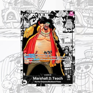 OP09 Blackbeard Custom Leader One Piece TCG
