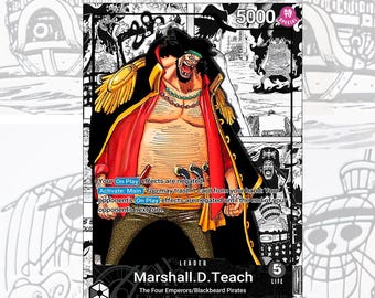OP09 Blackbeard Custom Leader One Piece TCG