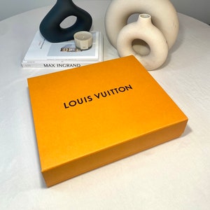 Authentic Louis Vuitton Empty Orange Small Box Pull Drawer Gift Box