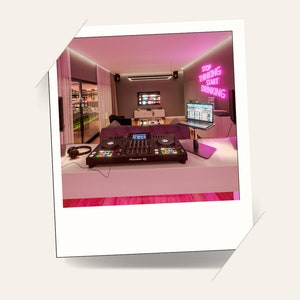 Dj’s playroom poster - 3D visualisation