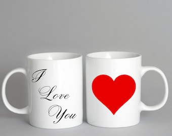 I Love You Coffee Mug, Valentine's Day Gift