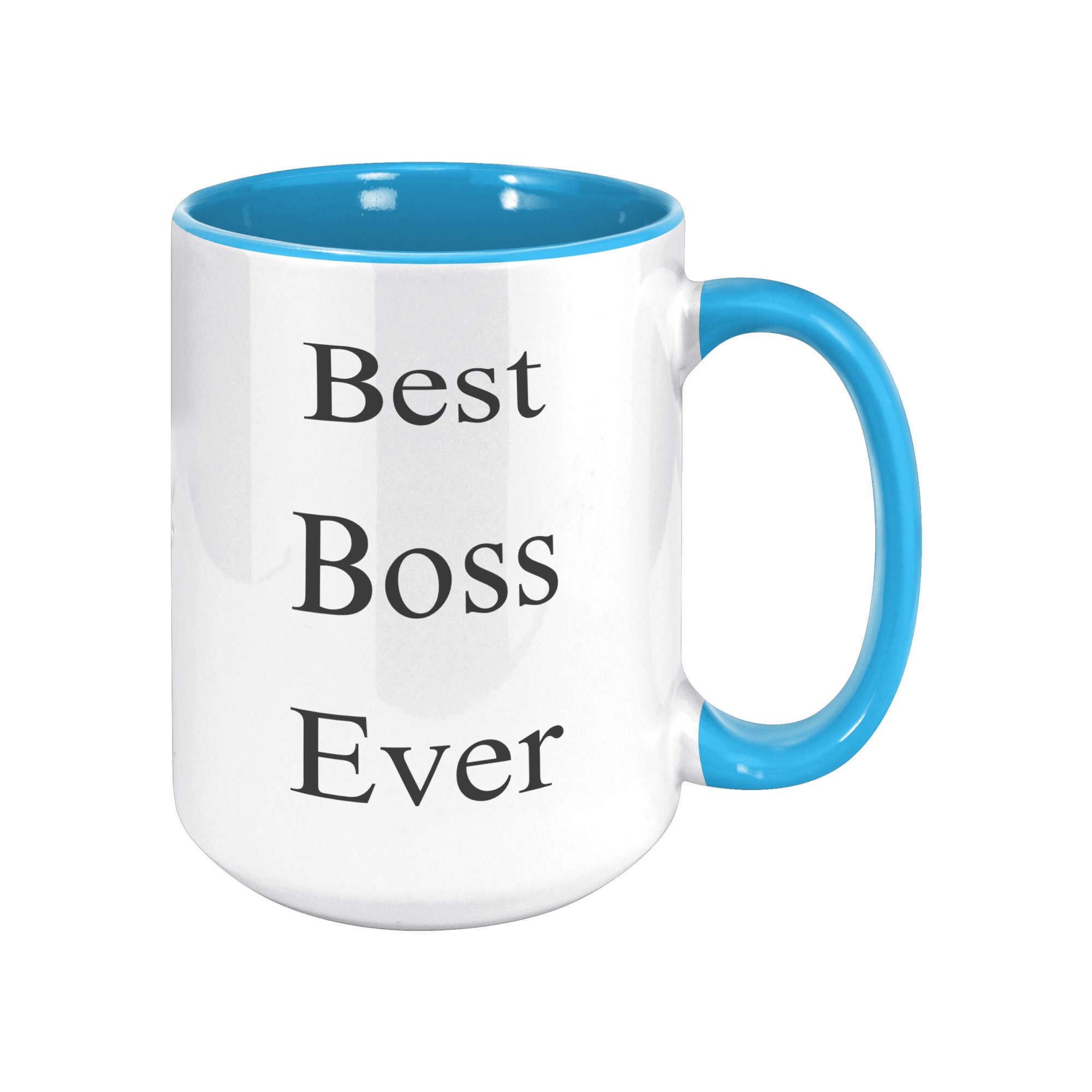Sottobicchiere Lucido Best Boss Ever – Regalo Per Capo – MDF Rigido 9x9 Cm – Colore Blu/Rosso