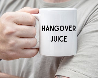 Taza de café con jugo de resaca, taza de café divertida