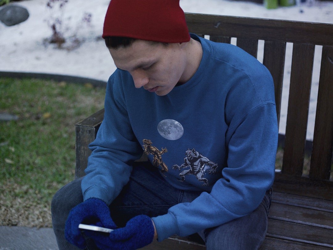 Grunge Clothing aesthetic Mental Health Horror Werewolf Sweathirt ...