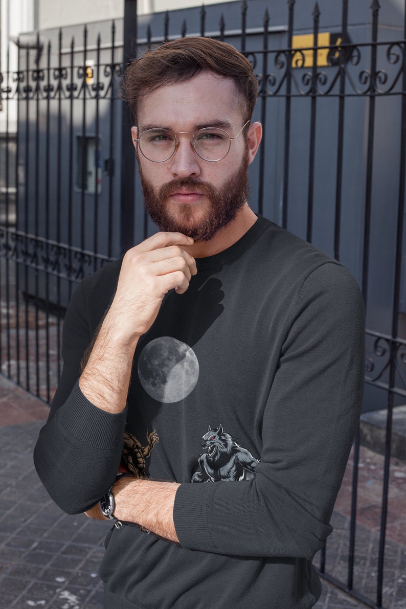 Grunge Clothing aesthetic Mental Health Horror Werewolf Sweathirt ...