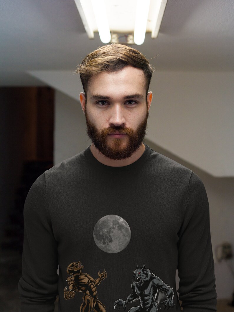 Grunge Clothing aesthetic Mental Health Horror Werewolf Sweathirt ...