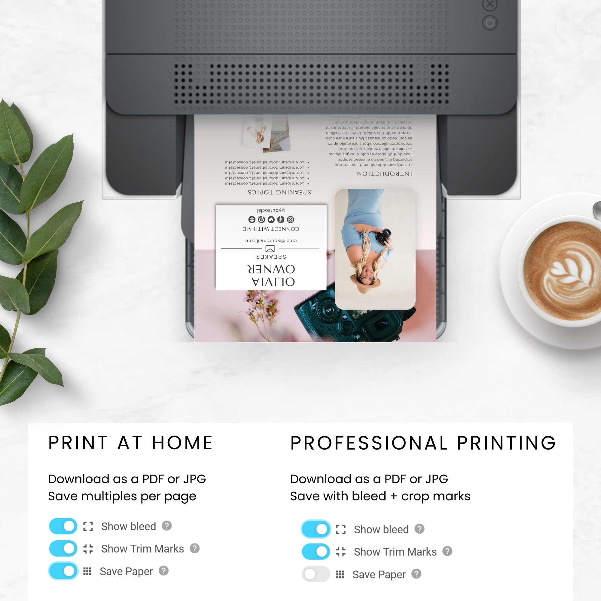 Speaker Sheet Template, Speaker One Sheet Template, Professional ...